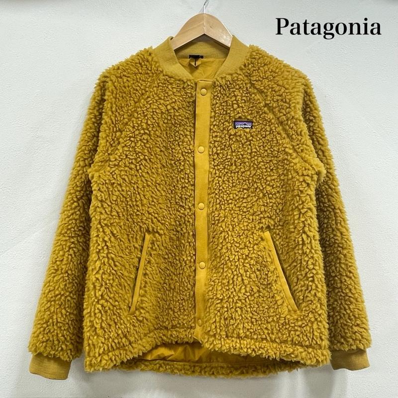 パタゴニア patagonia ジャケット、上着 ジャンパー、ブルゾン ボア ジャケット ブルゾン マスタード フリース スナップボタン XXL 無地 X ワンポイント X ロゴ、文字 X 刺繍 マスタード / マスタード / ガールズ USED 古着 中古 50154890