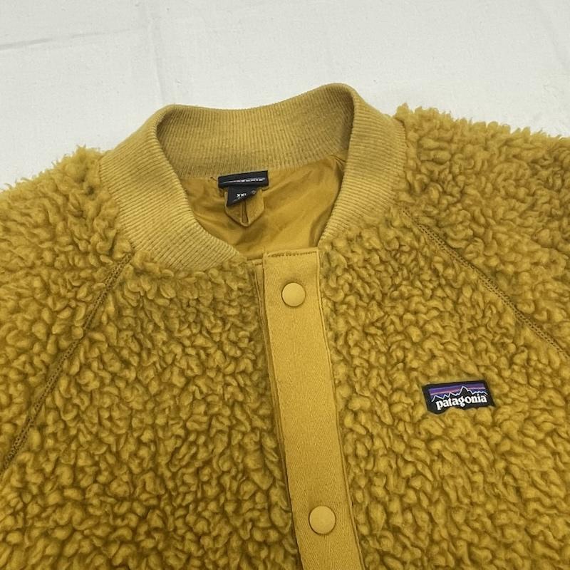 パタゴニア patagonia ジャケット、上着 ジャンパー、ブルゾン ボア ジャケット ブルゾン マスタード フリース スナップボタン XXL 無地 X ワンポイント X ロゴ、文字 X 刺繍 マスタード / マスタード / ガールズ USED 古着 中古 50154890