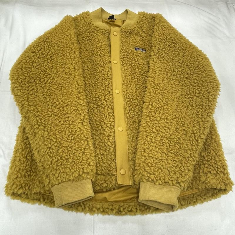 パタゴニア patagonia ジャケット、上着 ジャンパー、ブルゾン ボア ジャケット ブルゾン マスタード フリース スナップボタン XXL 無地 X ワンポイント X ロゴ、文字 X 刺繍 マスタード / マスタード / ガールズ USED 古着 中古 50154890
