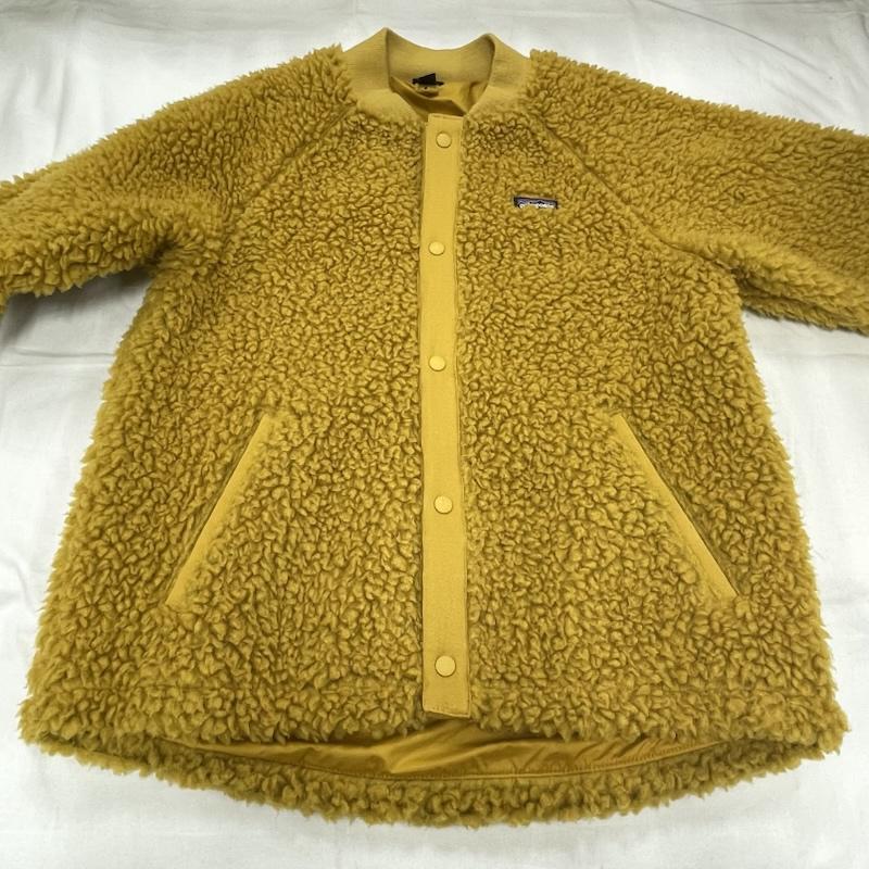 パタゴニア patagonia ジャケット、上着 ジャンパー、ブルゾン ボア ジャケット ブルゾン マスタード フリース スナップボタン XXL 無地 X ワンポイント X ロゴ、文字 X 刺繍 マスタード / マスタード / ガールズ USED 古着 中古 50154890