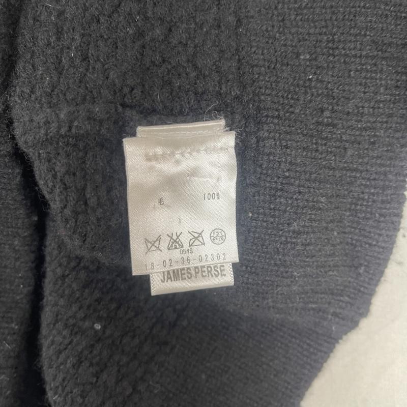 ジェームスパース JAMES PERSE パーカー 長袖 カーディガン ウール サーマル ジップ アップ フーディー 0 黒 / ブラック / black メンズ USED 古着 中古 50154894