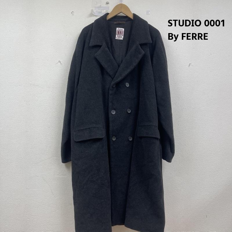 古着 USED コート コート一般 STUDIO 0001 By FERRE archive ロング コート ダークグレー / ダークグレー / メンズ USED 古着 中古 50154897
