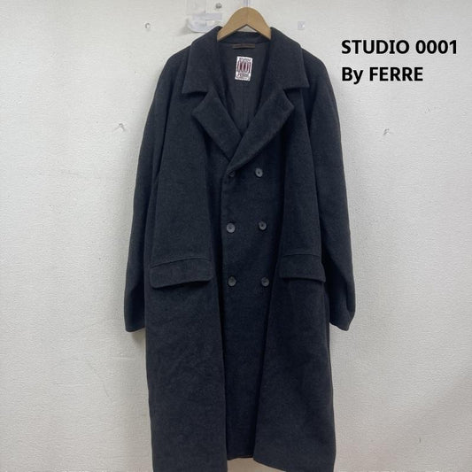 古着 USED コート コート一般 STUDIO 0001 By FERRE archive ロング コート ダークグレー / ダークグレー / メンズ USED 古着 中古 50154897