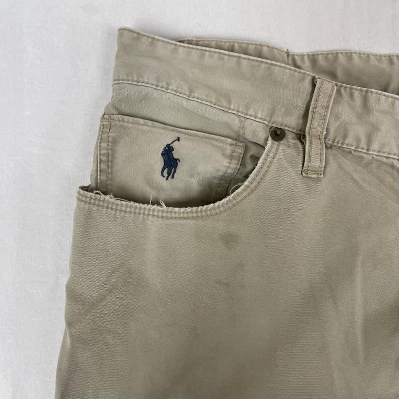ラルフローレン RALPHLAUREN パンツ ワークパンツ、ペインターパンツ ポニー ロゴ 刺繍 ポロチノ ワイド パンツ Authentic Dungarees ベージュ / ベージュ / beige メンズ USED 古着 中古 50154899