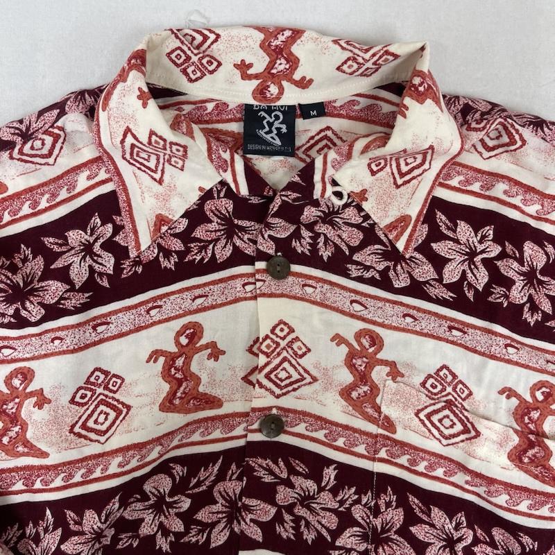 古着 USED シャツ、ブラウス 半袖 DA HUI アロハ シャツ 花柄 M 赤 / レッド / red メンズ USED 古着 中古 50154911