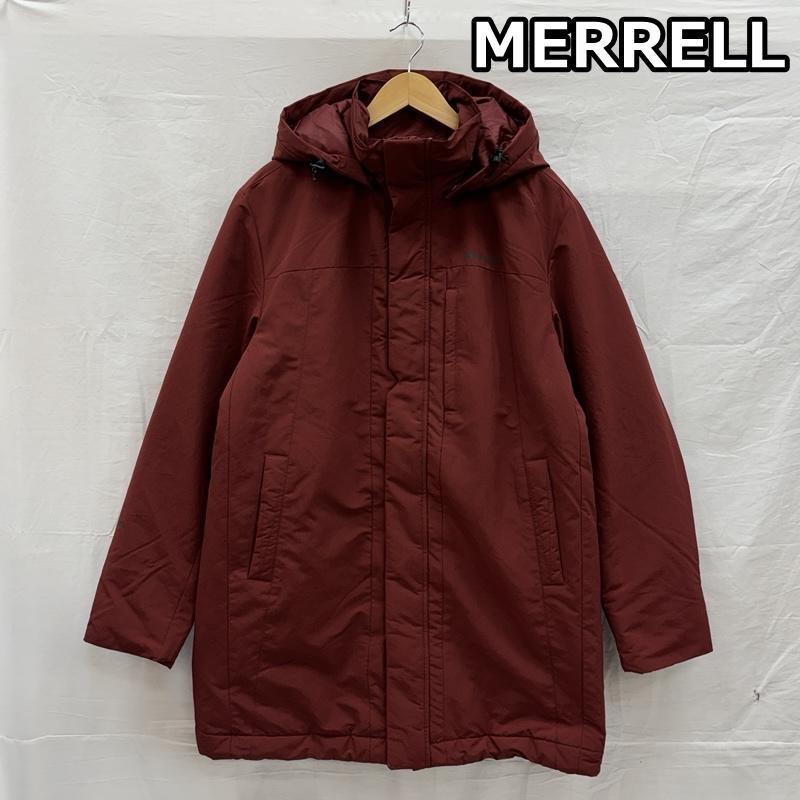 メレル MERRELL ジャケット、上着 ジャンパー、ブルゾン プリマロフト 中綿 ロング丈 ナイロン コート ジャケット フード取り外し可能 MLM2D4JK1133 M えんじ / ワインレッド / dark red メンズ USED 古着 中古 50154915