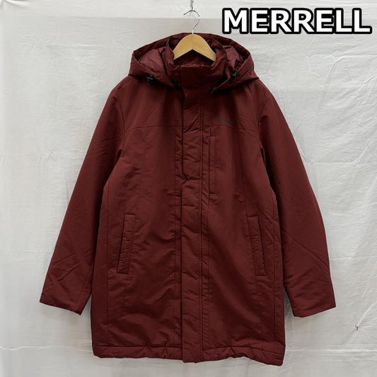 メレル MERRELL ジャケット、上着 ジャンパー、ブルゾン プリマロフト 中綿 ロング丈 ナイロン コート ジャケット フード取り外し可能 MLM2D4JK1133 M えんじ / ワインレッド / dark red メンズ USED 古着 中古 50154915