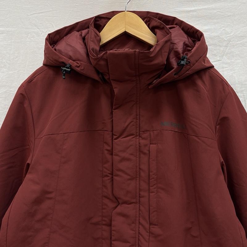 メレル MERRELL ジャケット、上着 ジャンパー、ブルゾン プリマロフト 中綿 ロング丈 ナイロン コート ジャケット フード取り外し可能 MLM2D4JK1133 M えんじ / ワインレッド / dark red メンズ USED 古着 中古 50154915
