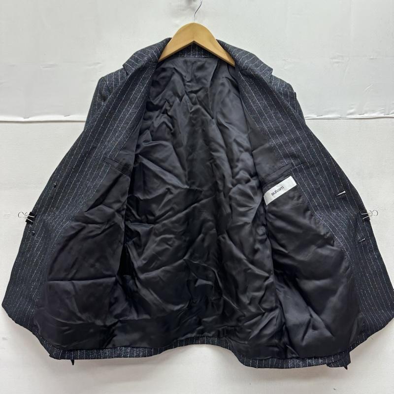 サルバム sulvam ジャケット、上着 ジャケット、ブレザー ラメ ストライプ テーラード ジャケット S0-J03-110 S 黒 / ブラック / black メンズ USED 古着 中古 50154923