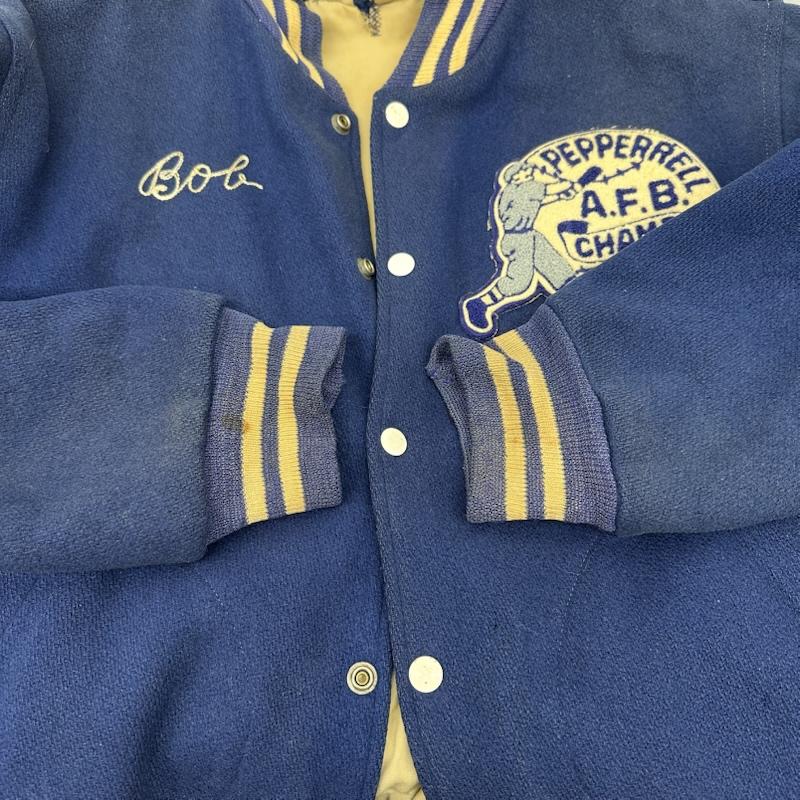古着 USED ジャケット、上着 ジャンパー、ブルゾン 50s PEPPERRELL A.F.B ワッペン スタジャン - 青 / ブルー / blue メンズ USED 古着 中古 50154924
