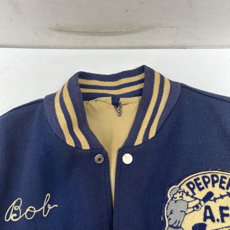 古着 USED ジャケット、上着 ジャンパー、ブルゾン 50s PEPPERRELL A.F.B ワッペン スタジャン - 青 / ブルー / blue メンズ USED 古着 中古 50154924
