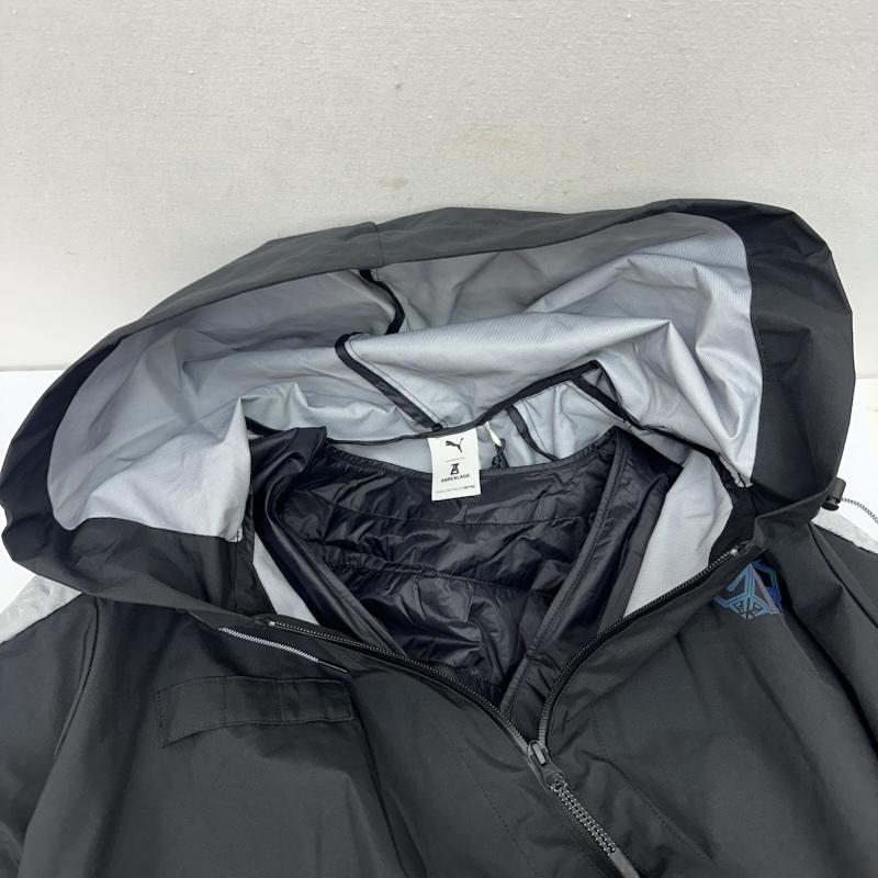 アンリアレイジ ANREALAGE ジャケット、上着 ジャンパー、ブルゾン PUMA 2IN1 LONG COAT ナイロン 変形 コート M 黒 / ブラック / black メンズ USED 古着 中古 50154925