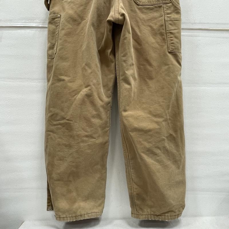カーハート Carhartt サロペット・オーバーオール サロペット、オーバーオール ダック オーバーオール ダブルニー USA製 エイジング ヴィンテージ キルティング 裏地 38 ワンポイント X ロゴ、文字 ベージュ / ベージュ / beige X 茶 / ブラウン / brown メンズ USED 古着 中古 50154927