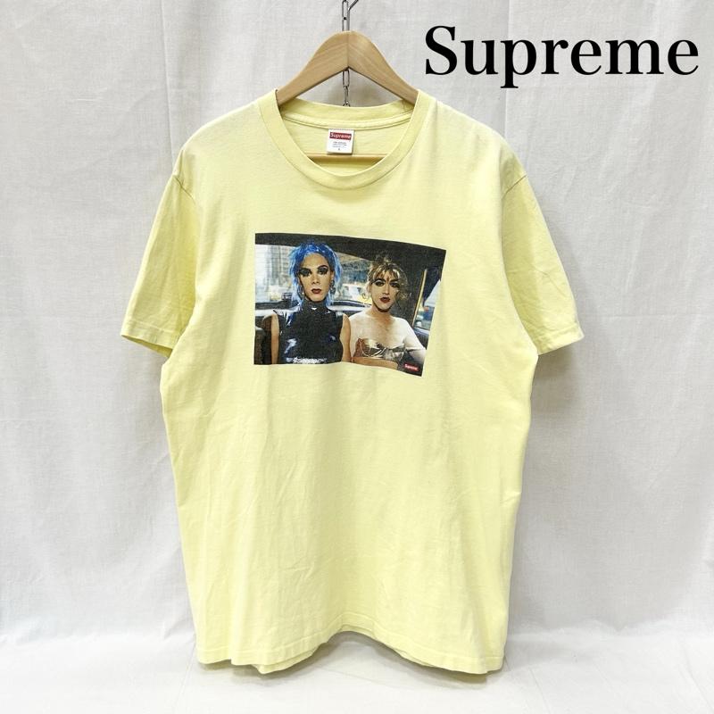 シュプリーム Supreme Tシャツ 半袖 18SS nan goldin misty and jimmy paulette in a taxi nyc tee yellow L L プリント 黄 / イエロー / yellow メンズ USED 古着 中古 50154929