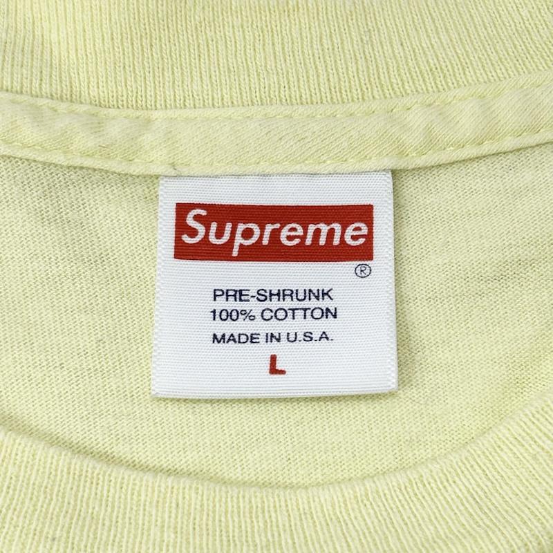 シュプリーム Supreme Tシャツ 半袖 18SS nan goldin misty and jimmy paulette in a taxi nyc tee yellow L L プリント 黄 / イエロー / yellow メンズ USED 古着 中古 50154929