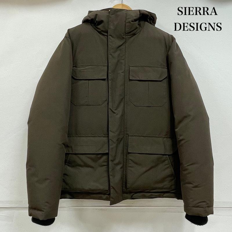 シェラデザイン SIERRA DESIGNS ジャケット、上着 ダウンジャケット マウンテン ダウン パーカー ジャケット 中綿 コート フード ダブルジップ M 無地 カーキ / カーキ / khaki メンズ USED 古着 中古 50154939