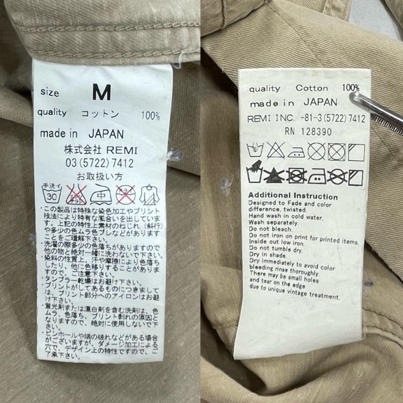 レミ レリーフ REMI RELIEF シャツ、ブラウス 長袖 ミリタリー シャツ スタッズ ウエスタン 長袖 ペイズリー バンダナ S プリント ベージュ / ベージュ / beige レディース USED 古着 中古 50154945