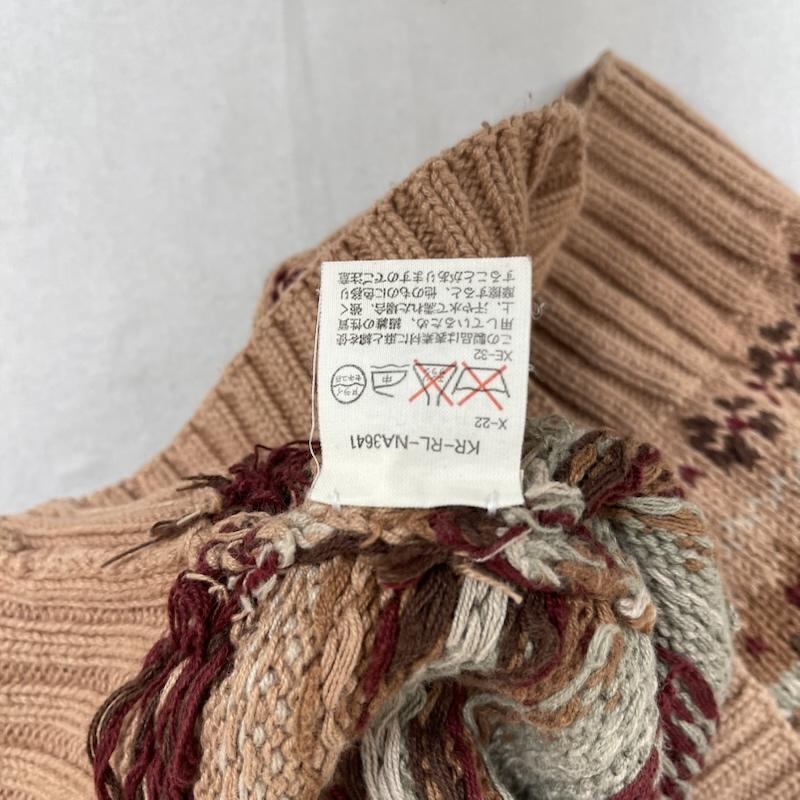 ポロバイラルフローレン Polo by RALPH LAUREN ニット、セーター 長袖 HAND KNIT ニット セーター リネン KR-RL-NA3641 L 茶 / ブラウン / brown メンズ USED 古着 中古 50154949