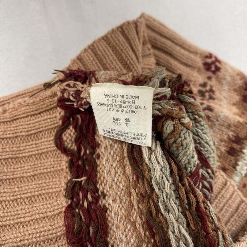 ポロバイラルフローレン Polo by RALPH LAUREN ニット、セーター 長袖 HAND KNIT ニット セーター リネン KR-RL-NA3641 L 茶 / ブラウン / brown メンズ USED 古着 中古 50154949