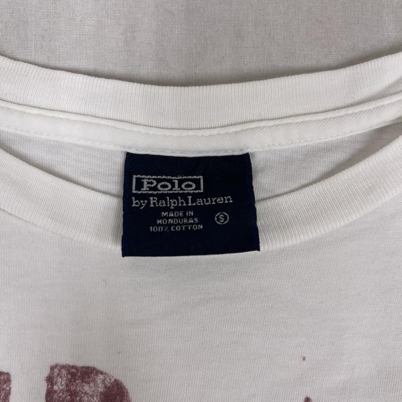 ポロバイラルフローレン Polo by RALPH LAUREN Tシャツ 半袖 MARINE ACADEMY アンカー プリント Tシャツ S 白 / ホワイト / white メンズ USED 古着 中古 50154957