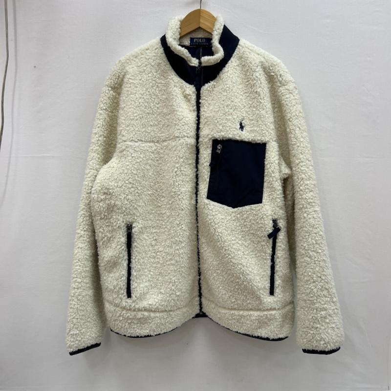 ポロラルフローレン POLO RALPH LAUREN ジャケット、上着 ジャンパー、ブルゾン パイル フリース ハイブリッド ジャケット ボア 現行 QRタグ L 白 / ホワイト / white メンズ USED 古着 中古 50154961