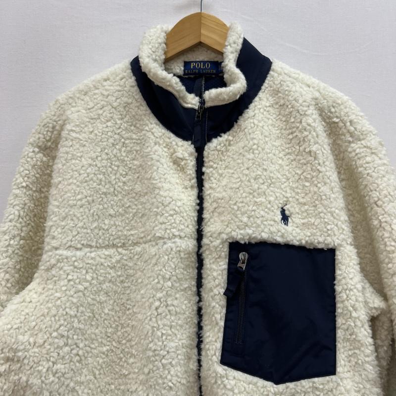 ポロラルフローレン POLO RALPH LAUREN ジャケット、上着 ジャンパー、ブルゾン パイル フリース ハイブリッド ジャケット ボア 現行 QRタグ L 白 / ホワイト / white メンズ USED 古着 中古 50154961