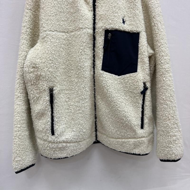 ポロラルフローレン POLO RALPH LAUREN ジャケット、上着 ジャンパー、ブルゾン パイル フリース ハイブリッド ジャケット ボア 現行 QRタグ L 白 / ホワイト / white メンズ USED 古着 中古 50154961