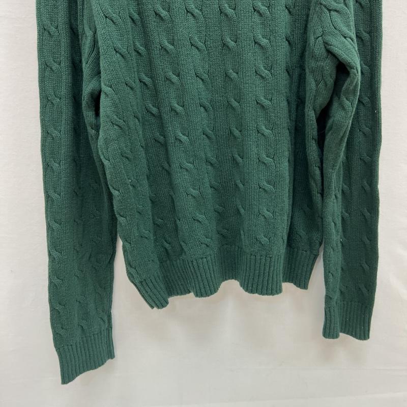 ポロラルフローレン POLO RALPH LAUREN ニット、セーター 長袖 ポニー刺繍 コットン ケーブル ニット L 緑 / グリーン / green メンズ USED 古着 中古 50154965