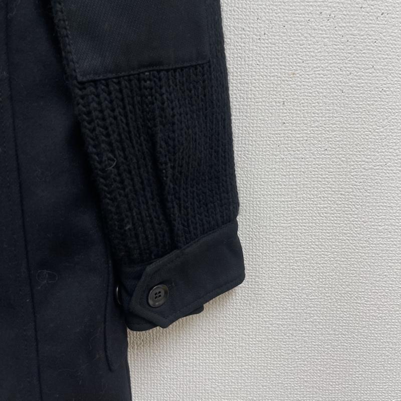 古着 USED コート コート一般 ハイブリッド デザイン ニット 切替 ミリタリー コート 黒 / ブラック / black メンズ USED 古着 中古 50154982
