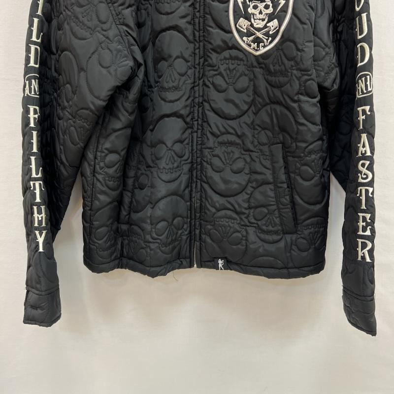 クリームソーダ CREAMSODA ジャケット、上着 ジャンパー、ブルゾン スカル キルティング ジャケット ピンクドラゴン M 黒 / ブラック / black メンズ USED 古着 中古 50154985