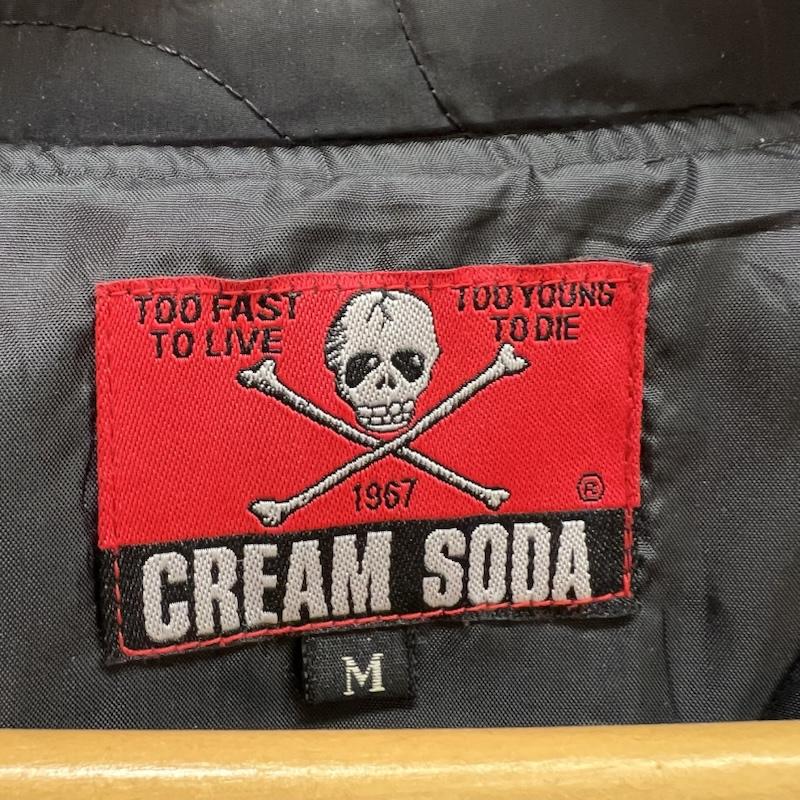 クリームソーダ CREAMSODA ジャケット、上着 ジャンパー、ブルゾン スカル キルティング ジャケット ピンクドラゴン M 黒 / ブラック / black メンズ USED 古着 中古 50154985