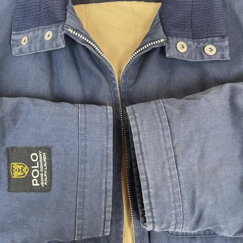 ポロ ジーンズ Polo Jeans Co. ジャケット、上着 ジャンパー、ブルゾン ジップアップ ジャケット 袖 ロゴ jr-mj-iw2610 S 紺 / ネイビー / navy メンズ USED 古着 中古 50154992