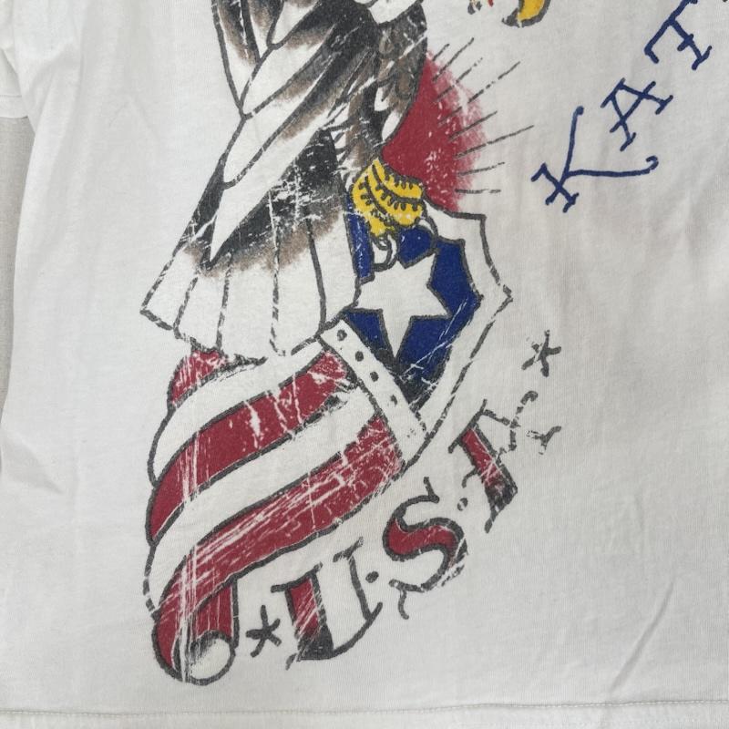 エドハーディー Ed Hardy Tシャツ 半袖 USA製 Ed Hardy 半袖 イーグル プリント Tシャツ 白 / ホワイト / white メンズ USED 古着 中古 50155004