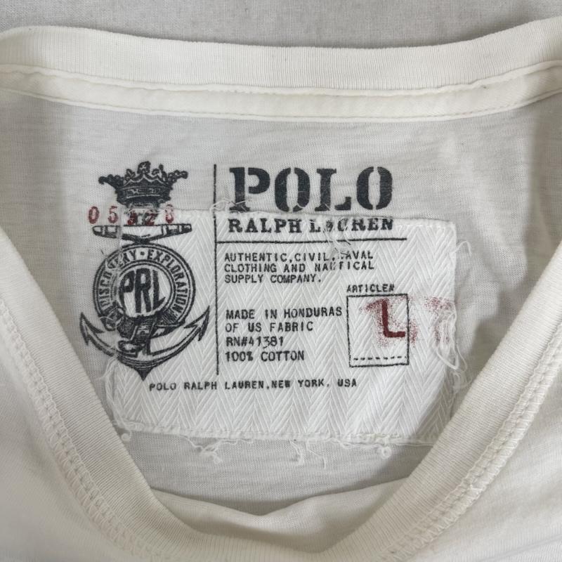 ポロラルフローレン POLO RALPH LAUREN Tシャツ 半袖 PR7C2 グラフィック サソリ プリント Tシャツ 白 / ホワイト / white メンズ USED 古着 中古 50155007