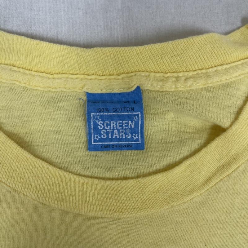 古着 USED Tシャツ 半袖 USA製 70s アニマル プリント Tシャツ L 黄 / イエロー / yellow メンズ USED 古着 中古 50155010