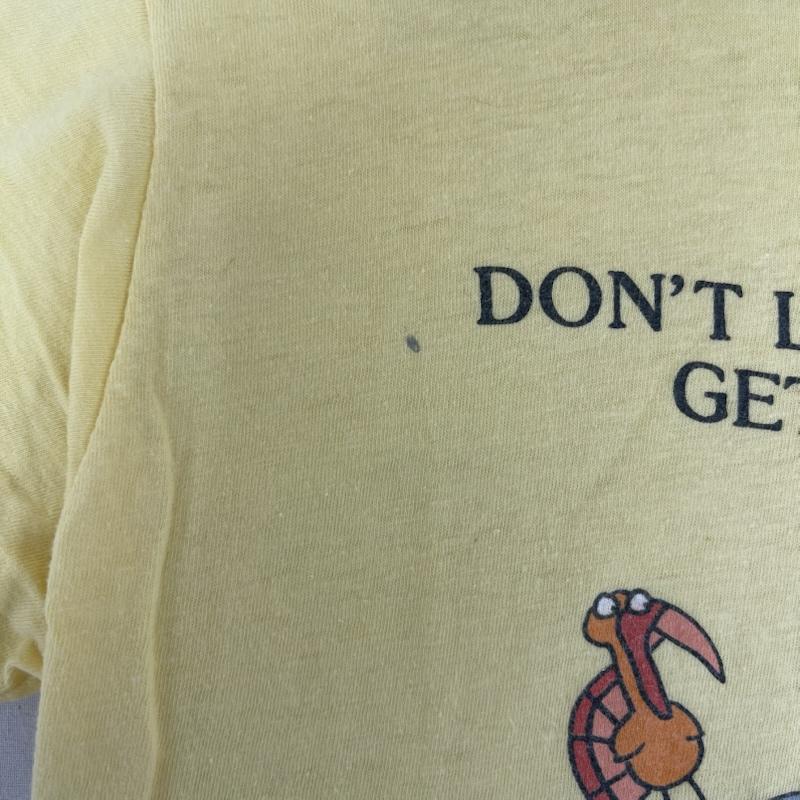 古着 USED Tシャツ 半袖 USA製 70s アニマル プリント Tシャツ L 黄 / イエロー / yellow メンズ USED 古着 中古 50155010