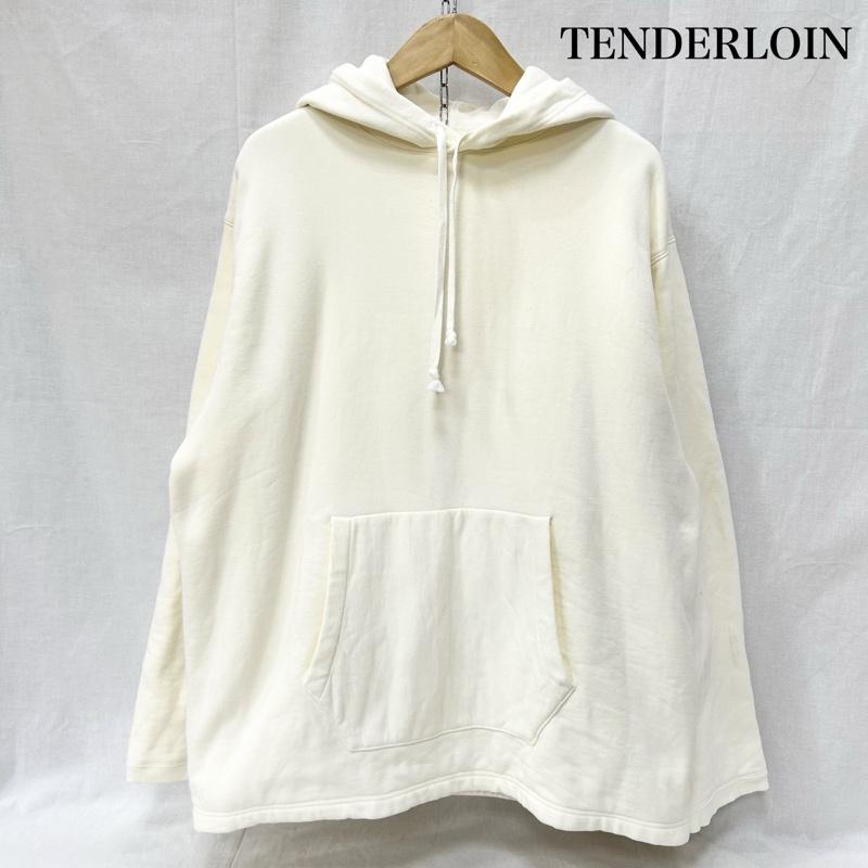 テンダーロイン TENDERLOIN パーカー 長袖 T-PARKA UNEMPLOYED バックプリント プルオーバーパーカー L ロゴ、文字 X 無地 白 / ホワイト / white メンズ USED 古着 中古 50155037