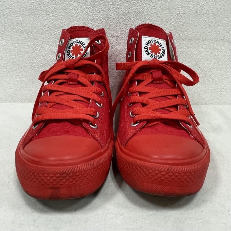 ヴィジョン ストリート ウェア VISION STREET WEAR スニーカー スニーカー RED HOT CHILI PEPPERS レッドホットチリペッパーズ キャンバス ハイ スニーカー ロゴ プリント 23.5cm ロゴ、文字 X プリント 赤 / レッド / red X 白 / ホワイト / white X 黒 / ブラック / black レディース USED 古着 中古 50155048