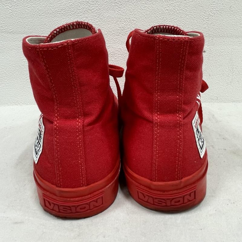 ヴィジョン ストリート ウェア VISION STREET WEAR スニーカー スニーカー RED HOT CHILI PEPPERS レッドホットチリペッパーズ キャンバス ハイ スニーカー ロゴ プリント 23.5cm ロゴ、文字 X プリント 赤 / レッド / red X 白 / ホワイト / white X 黒 / ブラック / black レディース USED 古着 中古 50155048