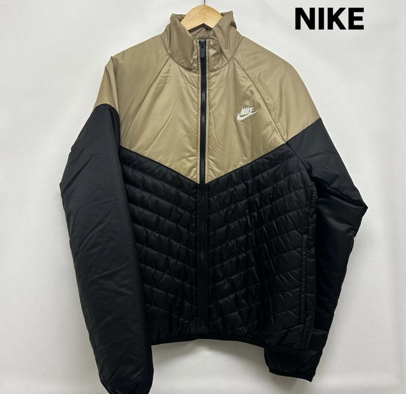 ナイキ NIKE ジャケット、上着 ジャンパー、ブルゾン 中綿ジャケット ワンポイントロゴ M ワンポイント 黒 / ブラック / black X ベージュ / ベージュ / beige メンズ USED 古着 中古 50155070