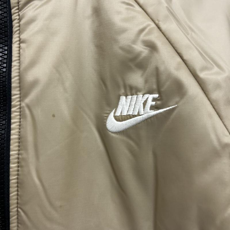 ナイキ NIKE ジャケット、上着 ジャンパー、ブルゾン 中綿ジャケット ワンポイントロゴ M ワンポイント 黒 / ブラック / black X ベージュ / ベージュ / beige メンズ USED 古着 中古 50155070
