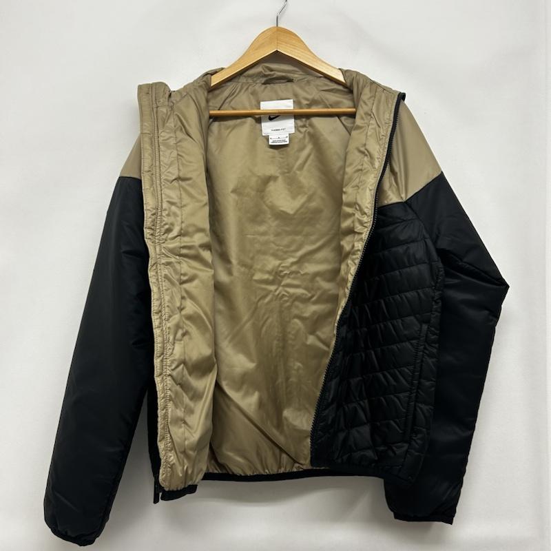 ナイキ NIKE ジャケット、上着 ジャンパー、ブルゾン 中綿ジャケット ワンポイントロゴ M ワンポイント 黒 / ブラック / black X ベージュ / ベージュ / beige メンズ USED 古着 中古 50155070
