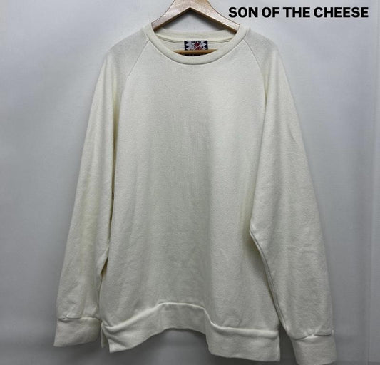 サノバチーズ SON OF THE CHEESE ニット、セーター 長袖 無地ニット XL 無地 白 / ホワイト / white メンズ USED 古着 中古 50155071