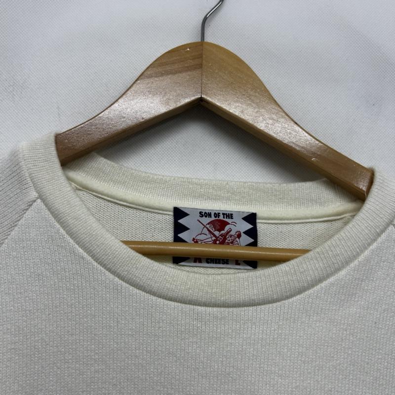 サノバチーズ SON OF THE CHEESE ニット、セーター 長袖 無地ニット XL 無地 白 / ホワイト / white メンズ USED 古着 中古 50155071