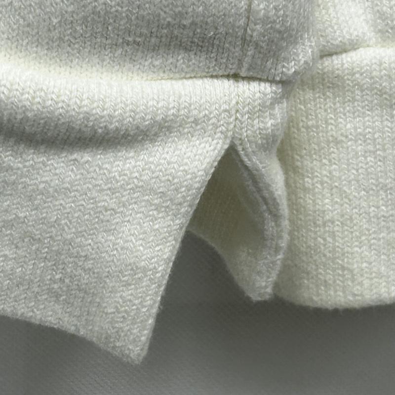 サノバチーズ SON OF THE CHEESE ニット、セーター 長袖 無地ニット XL 無地 白 / ホワイト / white メンズ USED 古着 中古 50155071