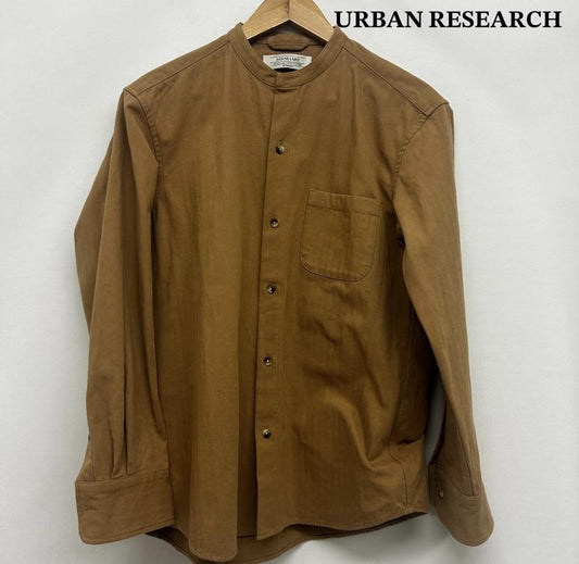 アーバンリサーチ URBAN RESEARCH シャツ、ブラウス 長袖 長袖シャツ 無地 綿 M 無地 茶 / ブラウン / brown メンズ USED 古着 中古 50155072