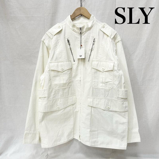 スライ SLY ジャケット、上着 ジャンパー、ブルゾン 2WAY OVER SAFARI ジャケット ベスト オーバーサイズ 030HSY30-1000 FREE 無地 白 / ホワイト / white レディース USED 古着 中古 50155094
