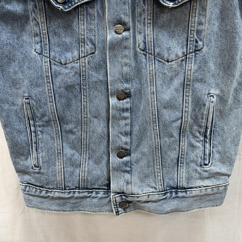 ハーレーダビッドソン Harley-Davidson ジャケット、上着 ジャンパー、ブルゾン カナダ製 デニム トラッカー ベスト ジャケット ノースリーブ M メンズ USED 古着 中古 50155101