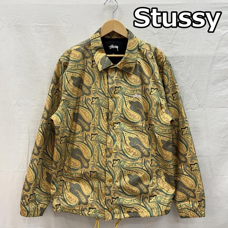 ステューシー STUSSY ジャケット、上着 ジャンパー、ブルゾン ペイズリー 総柄 ストックロゴ ナイロン コーチ ジャケット M ペイズリー メンズ USED 古着 中古 50155103