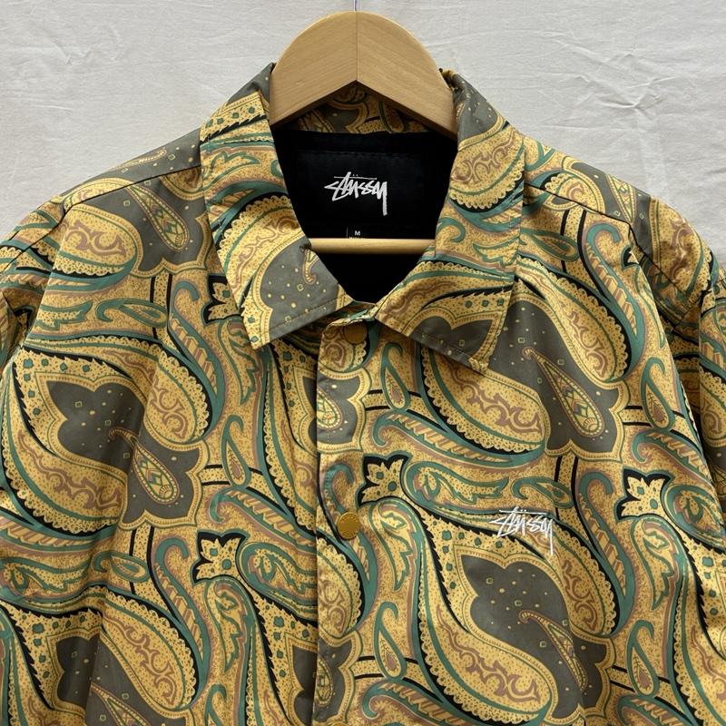 ステューシー STUSSY ジャケット、上着 ジャンパー、ブルゾン ペイズリー 総柄 ストックロゴ ナイロン コーチ ジャケット M ペイズリー メンズ USED 古着 中古 50155103